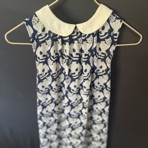 ❌SOLD❌Sleeve less dress with cat print .